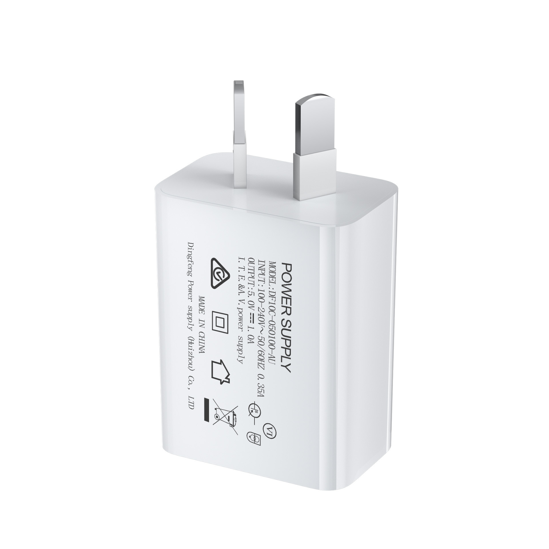 5V1A AU plug charger SAA/RCM certified power adapter 5V1A small appliance desk lamp charging head