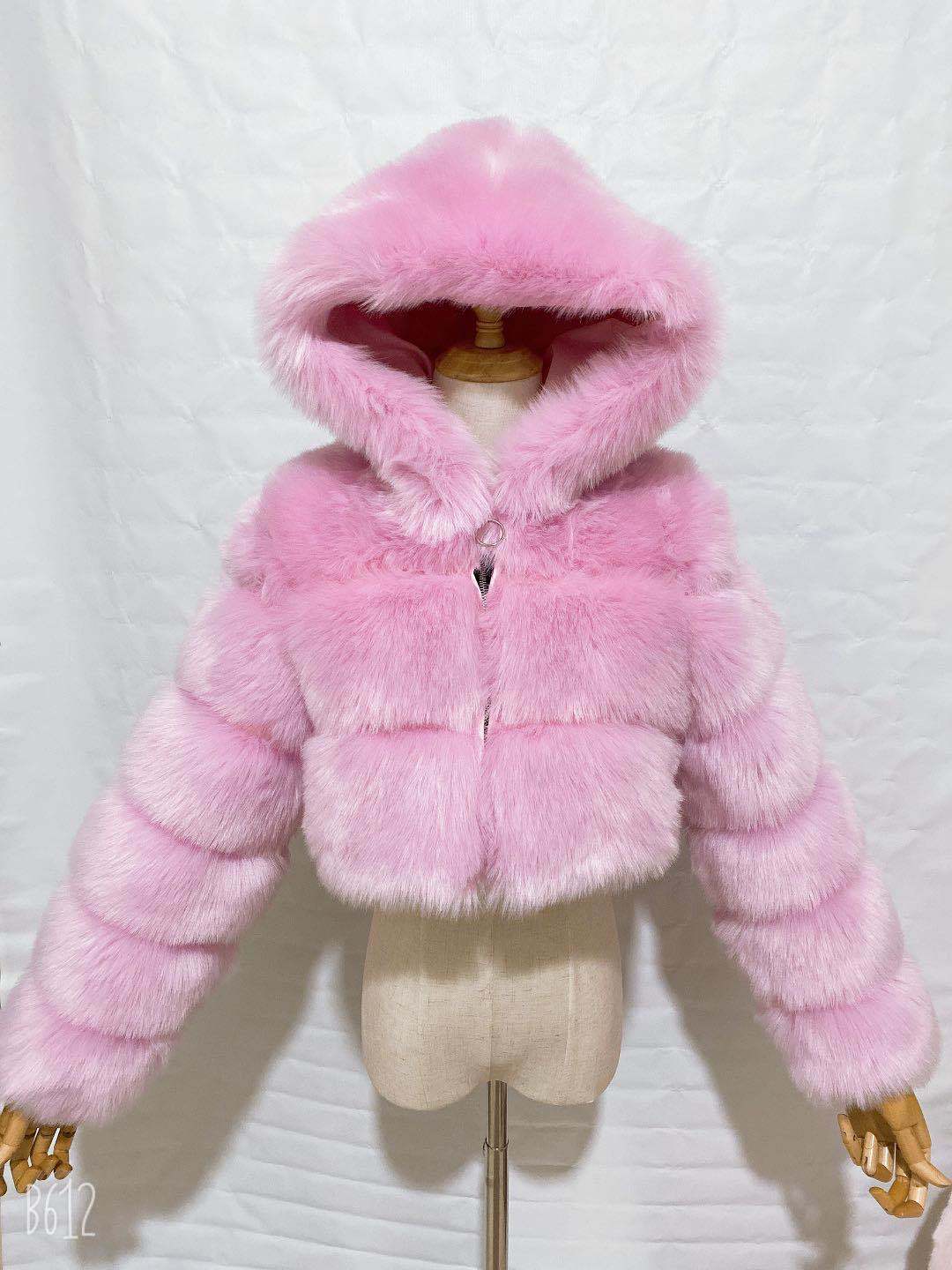 New faux fur coat jacket faux fur Haining faux fur