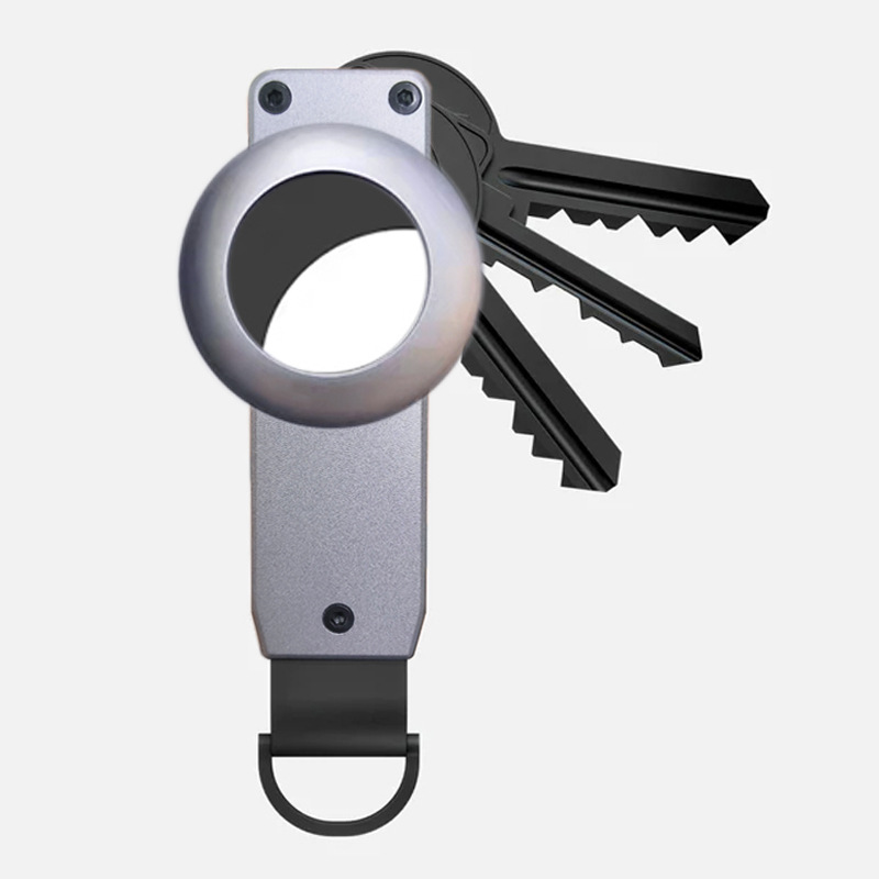New Metal Keychain Aluminum Air Tag Key Organizer Buckle Key Clip Holds 2-6 Keys