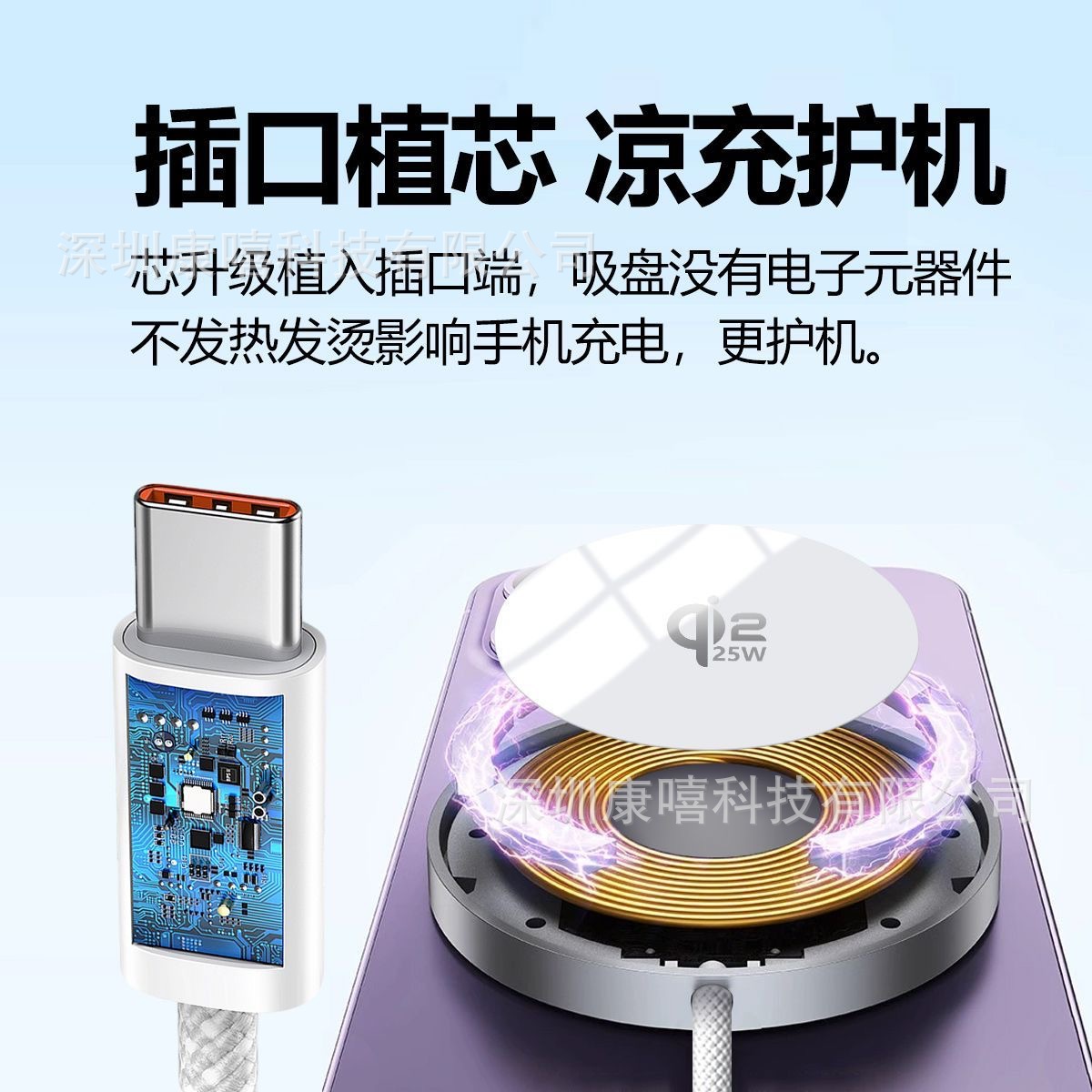 25W Qi2.2 Ultra-Thin Wireless Charger with PD30W PPS Adapter