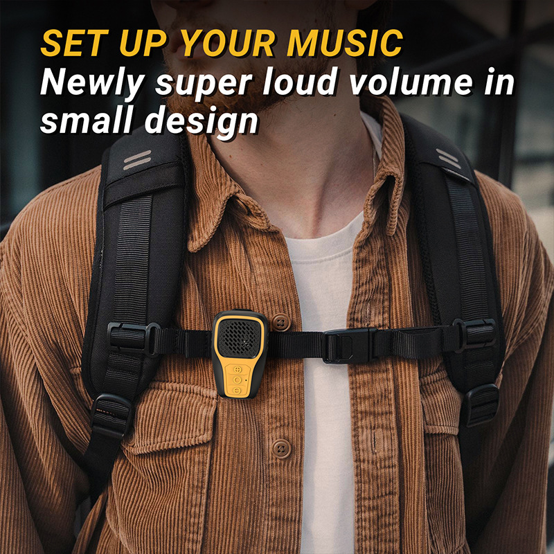 Private mold mini wearable Bluetooth speaker waterproof portable outdoor sports with magnetic clip-on speaker