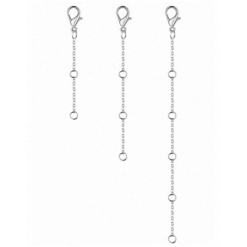 3-piece stainless steel vacuum plated tail chain lobster clasp extension chain DIY bracelet necklace materials