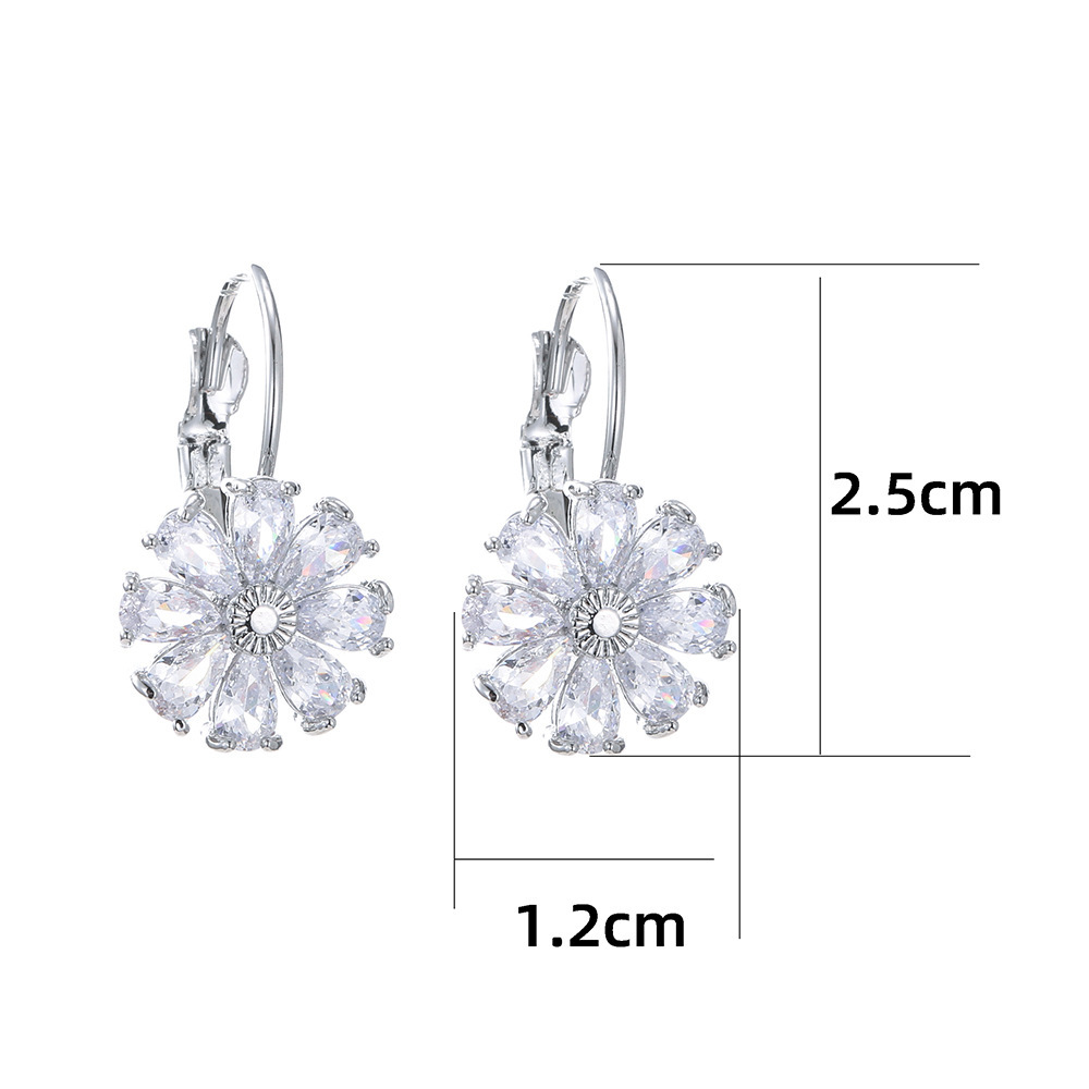 Popular colorful teardrop zirconia ear cuffs for women, ear ornaments
