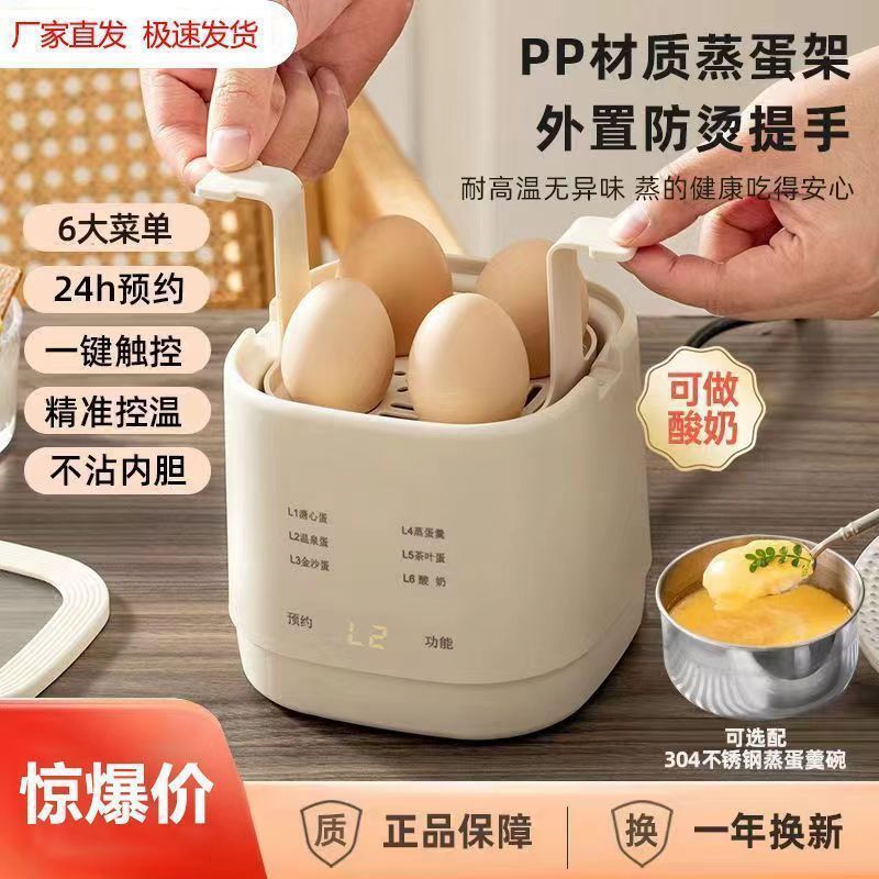 German Egg Cooker Steamer Multifunctional Automatic Shut-off Household Small Mini Dormitory Boiled Eggs Breakfast