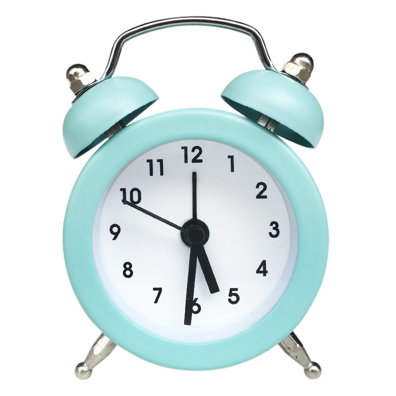 Cartoon Mini Metal Alarm Clock Student Children Gift Clock Add Logo