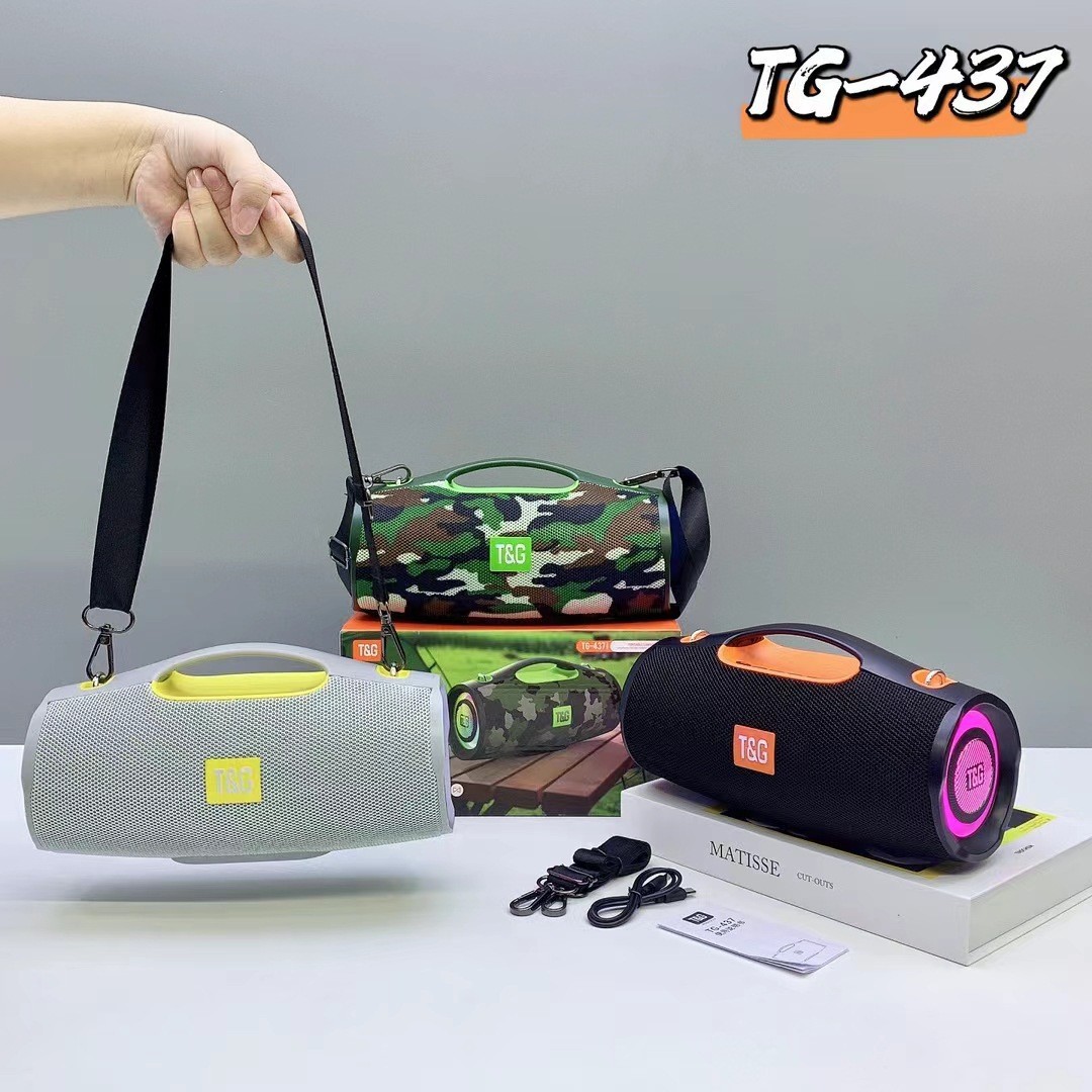 Strap Handheld Portable TG437 Bluetooth Speaker Colorful LED Light 20W Dual Speaker TWS Subwoofer Speaker