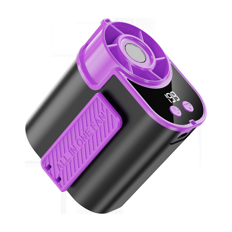 Summer Wear on Waist Cooling and Heat Relief High Speed Small Electric Fan Travel Clip Waist Outdoor Flashlight Portable