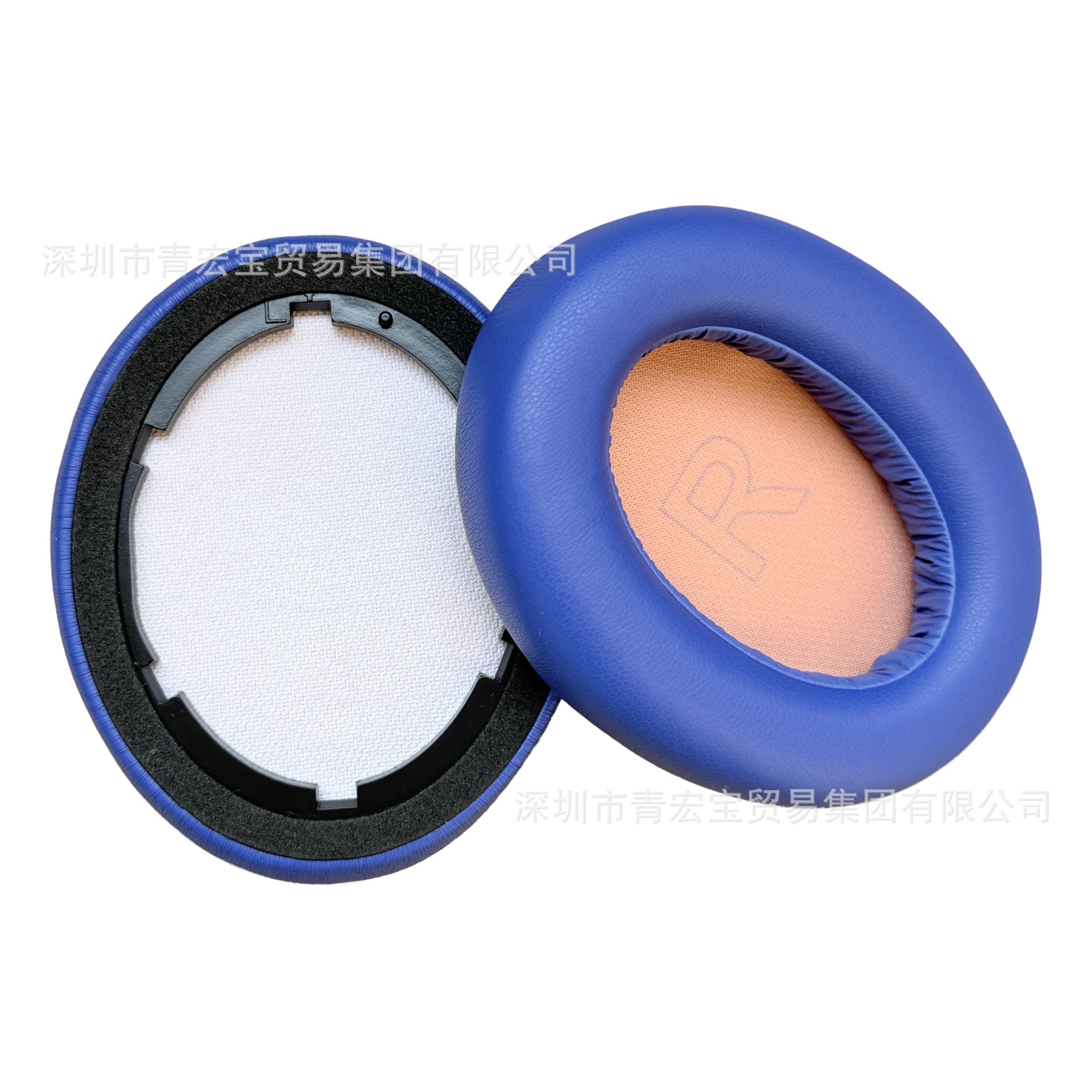 Q10蓝色橙网蛋白皮耳机套【单个】