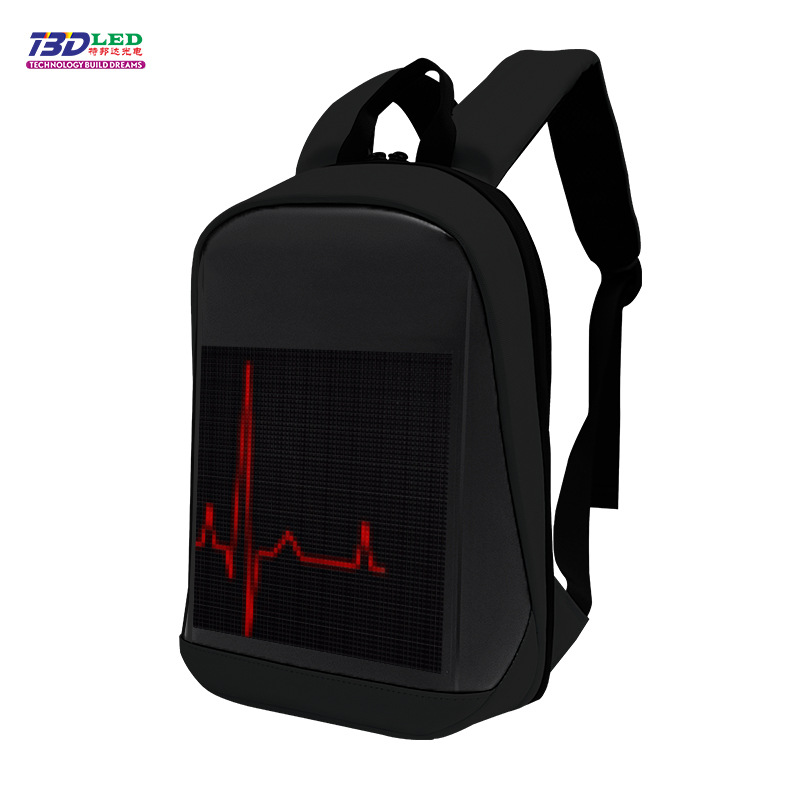 LED advertising backpack with LED display screen, outdoor double-shoulder travel LED color screen backpack