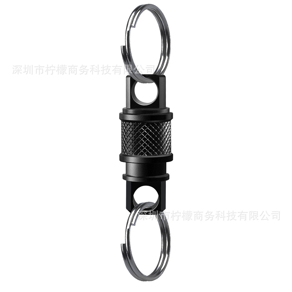 Mini Portable Ultra-light Aluminum Alloy Universal Buckle Outdoor Convenient Hanging Buckle 360-degree Rotating Detachable Keychain
