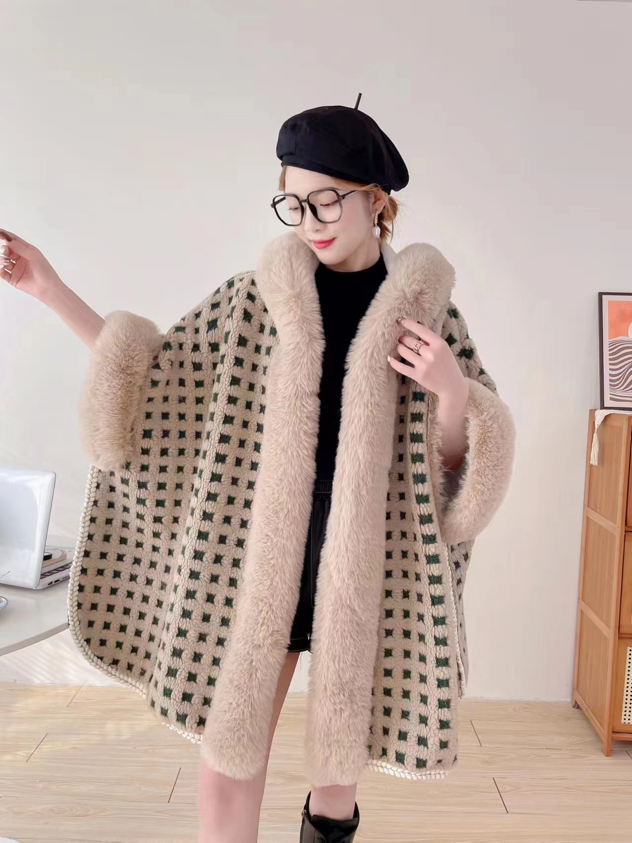 小格子卡其 · 60-80cm