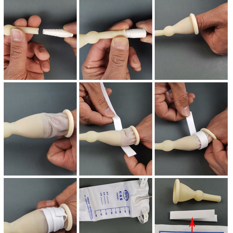 5ZW Urine Sheath Male Disposable Latex Urine Sheath Standard 25mm to 40mm Centimeter Urinal for Elderly Bedridden