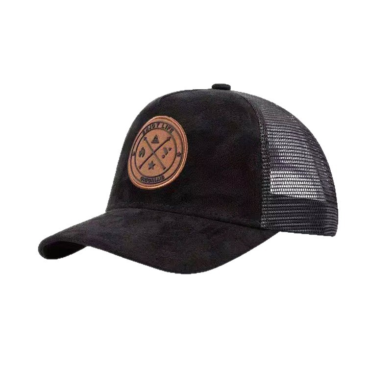 New unisex 3D round logo embroidered baseball cap, stiffened Oxford lining mesh cap, non-deforming