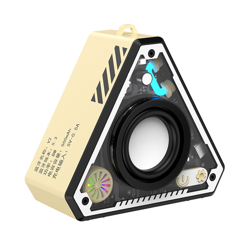 V2 speaker new wireless Bluetooth subwoofer mecha portable mini home desktop small steel cannon speaker