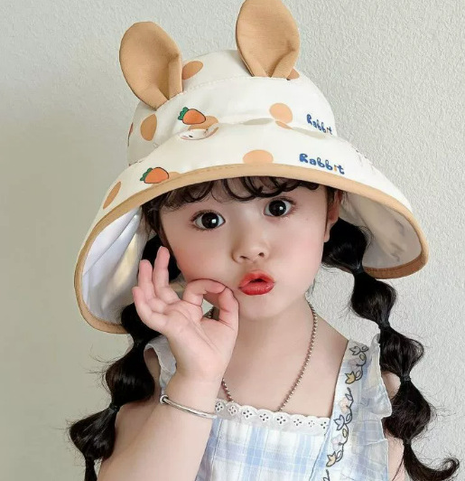 Children's Sun Hat, Summer, Boys, UV Protection, Wide Brim, Neck Protection, Hollow Top, Cape Hat, Girls, Sun Hat