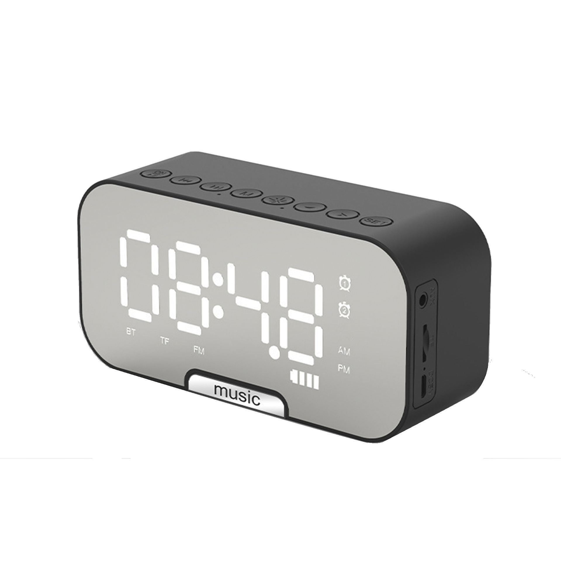 Strictly selected clock speaker Bluetooth speaker gift clock alarm smart speaker heavy bass card small speaker