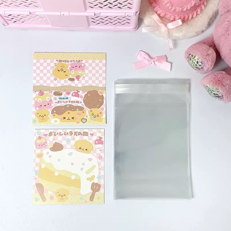 Independent transparent packaging DIY card header card back set Perler bead finished packaging bag gift cute cartoon packaging