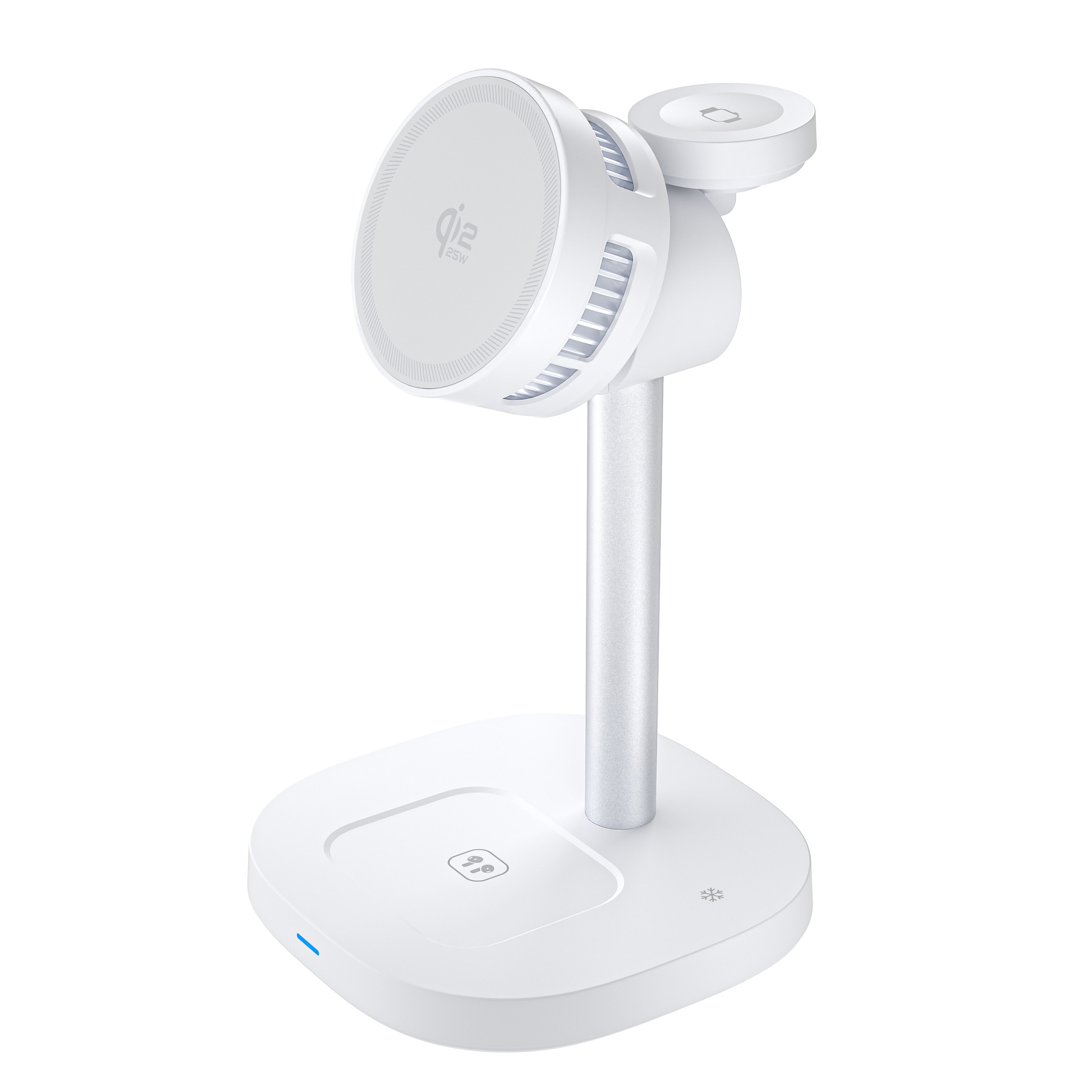 Qi2.2 Fast Charge 25W New Cooling Magnetic Desktop Phone Holder Multifunctional 3-in-1 Wireless Charger