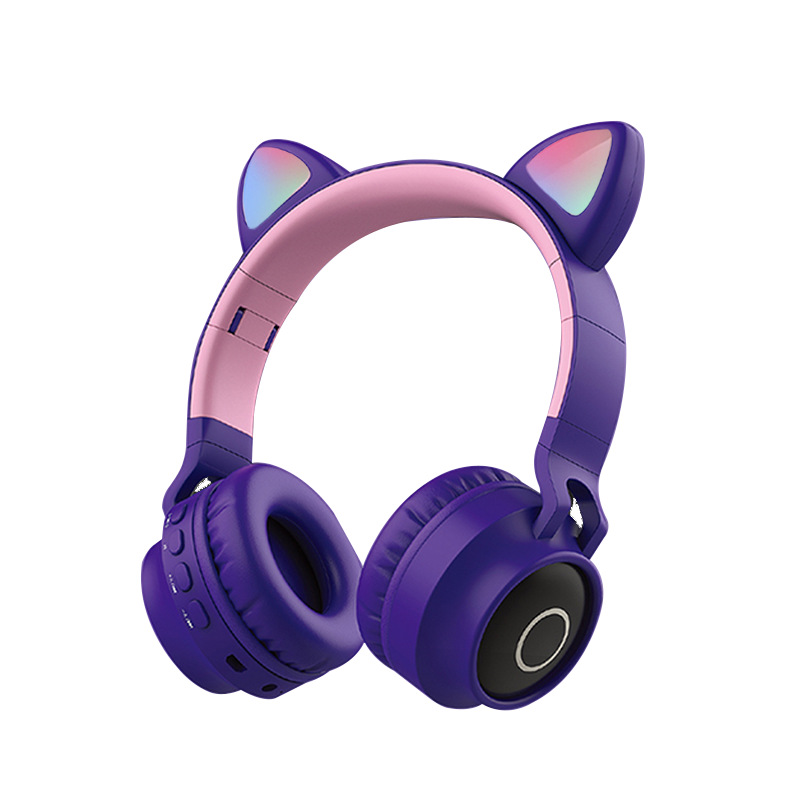 Headband Wireless Bluetooth Cat Ear Headphones Music Phone Computer Girl Cute Light Gaming E-sports Earphone