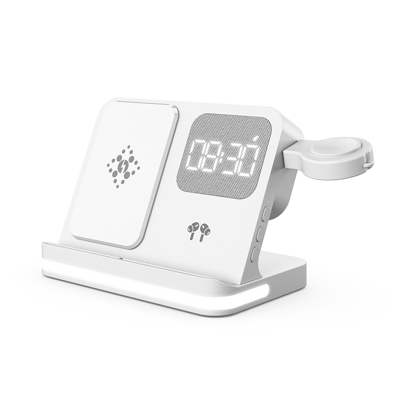 Selected 7-in-1 Clock Alarm for Apple Huawei Samsung Phone Watch Earphone Wireless Charger