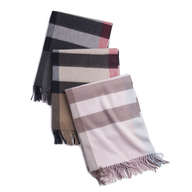 Inner Mongolia origin women's wool plaid scarf British style scarf cape