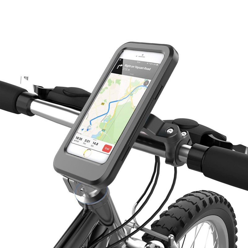 Motorcycle Electric Vehicle Phone Holder Bicycle Waterproof Bag Navigation Touch Screen Telescopic Handlebar Waterproof Bracket
