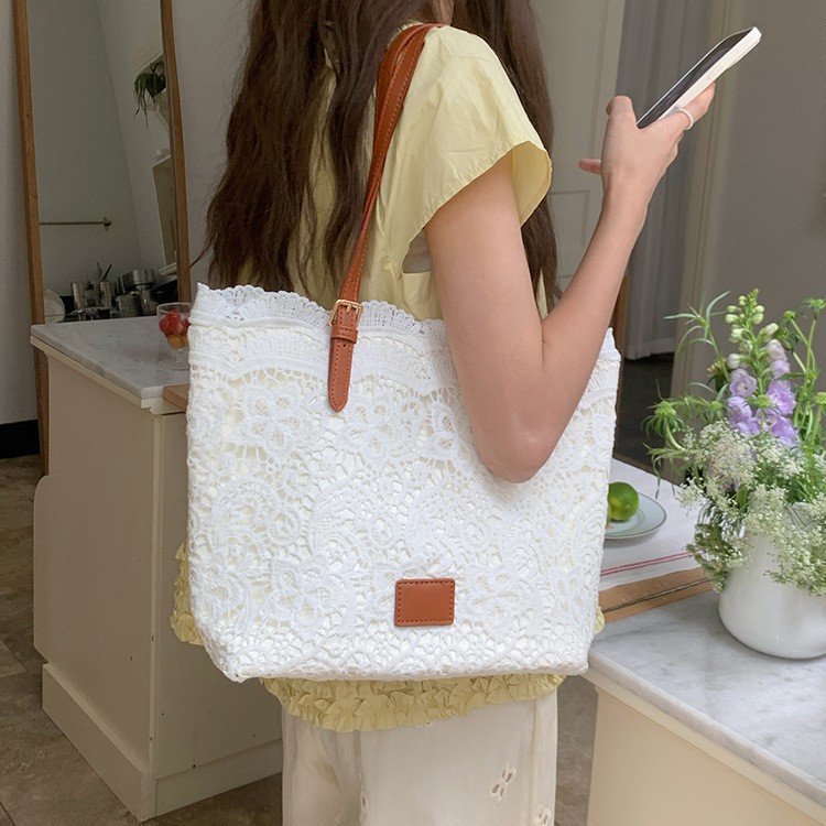 Fairy Lace Tote Bag 2026 New Large Capacity Handheld Shoulder Bag