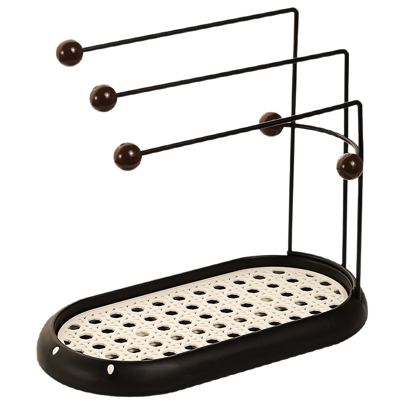 Kitchen Vintage Style Dishcloth Rack Storage Rack for Dish Soap Sink Sponge Drip Rack Dish Towel Hanging Rack