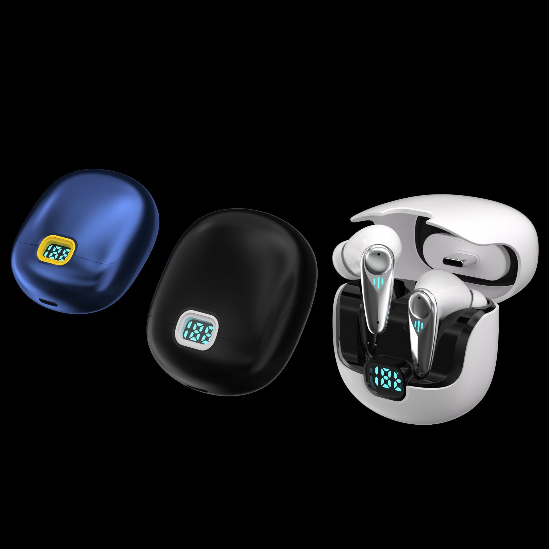 Gaming Bluetooth earphone 2.4GHz ultra-low latency in-ear noise reduction function TWS battery display ultra-long battery life