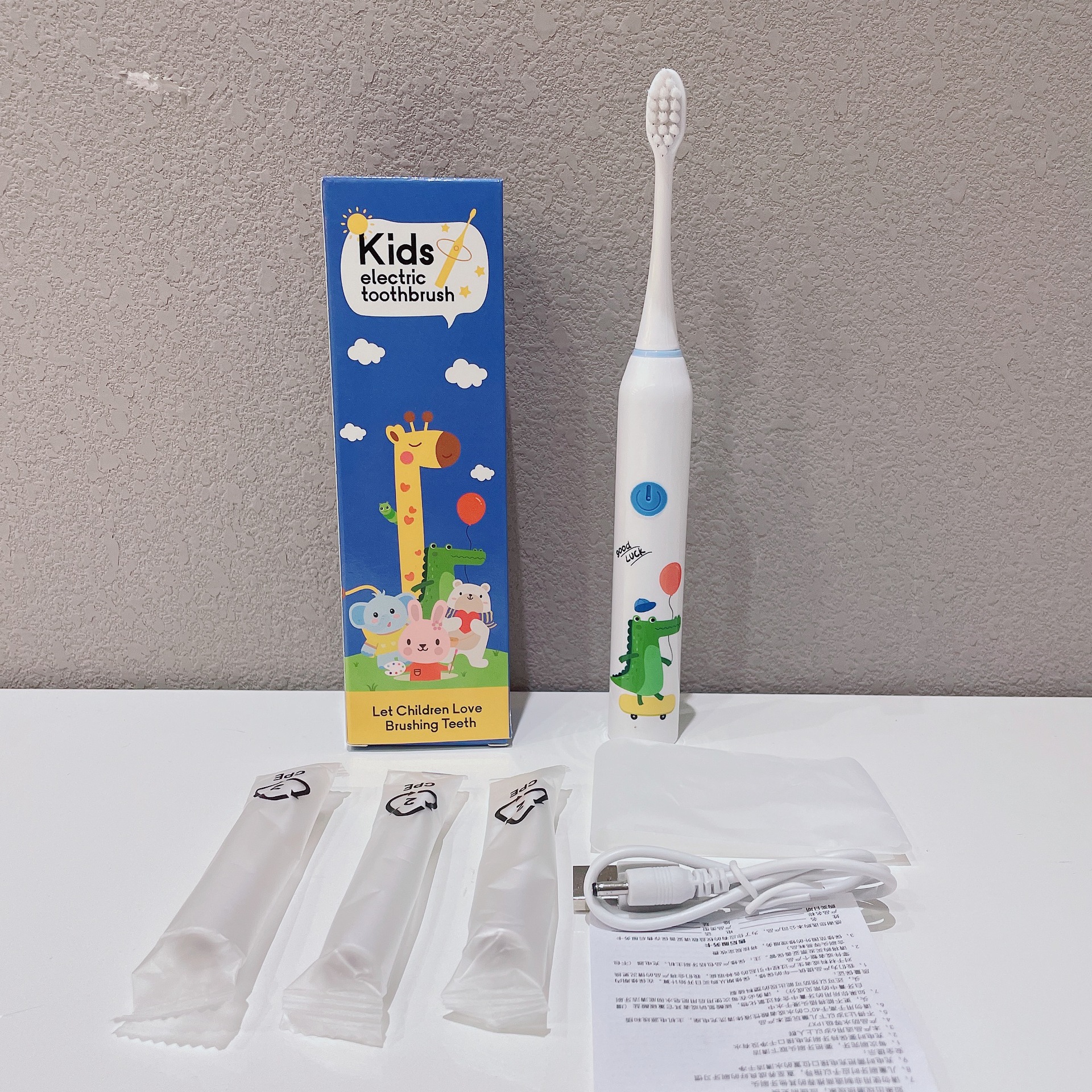 Kids Electric Toothbrush Sonic Soft Bristle Tooth Protection Electric Toothbrush Cute Cartoon Household Smart Toothbrush Factory