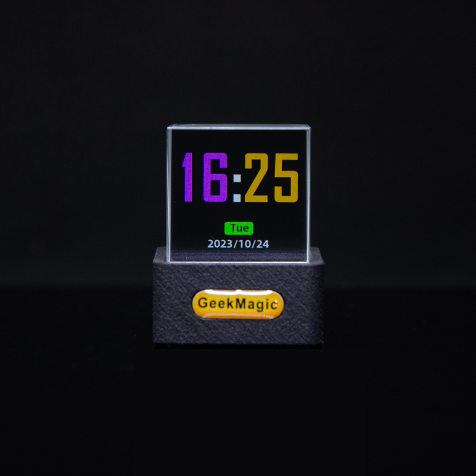 New mini transparent WiFi weather clock gift desktop ornament monitor ornament clock weather clock