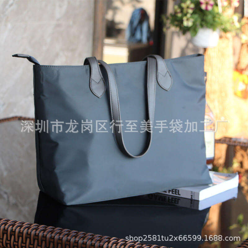 Oxford waterproof zipper laptop nylon shopping bag handbag shoulder bag crossbody travel storage bag