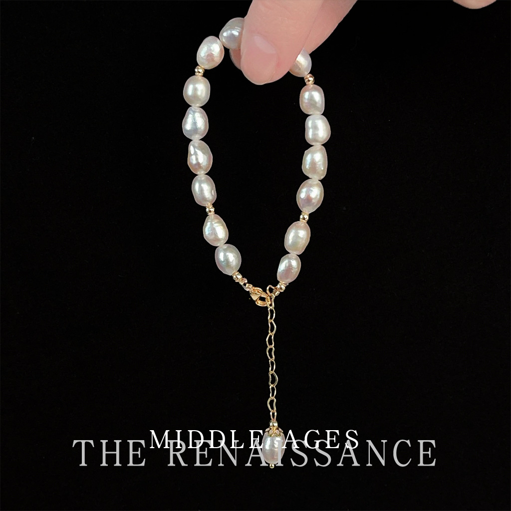 Vintage Light Retro Freshwater Pearl Bracelet Court Style Bracelet Hand Jewelry