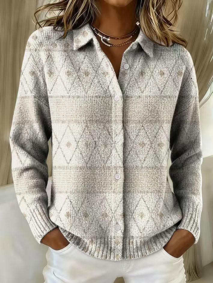 2025 Independent Station Autumn Women's Unique Plaid Print Long Sleeve Shirt Top