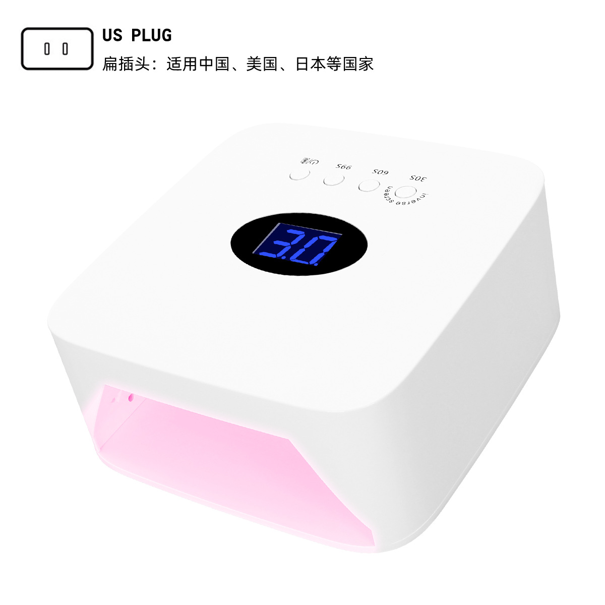 Large Capacity Rechargeable LED UV Lamp Portable Wireless Dual USB Fast Drying Smart Induction Nail Lamp