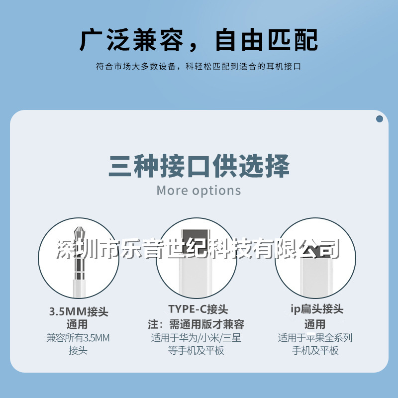 iPhone 13 Wired Earphone Type-C Suitable for Apple Android Huawei Straight Plug In-Ear Stereo i17 Pro
