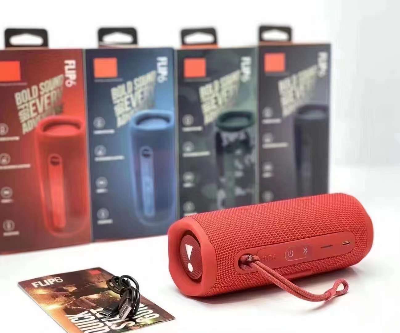 JB Top FLIP6 Kaleidoscope 6th Gen Wireless Bluetooth Speaker Subwoofer Outdoor TWS Mini Speaker