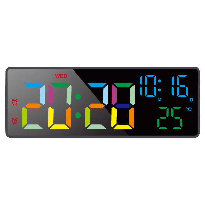Touch minimalist LED mirror luminous electronic clock student dedicated led digital clock electronic alarm clock