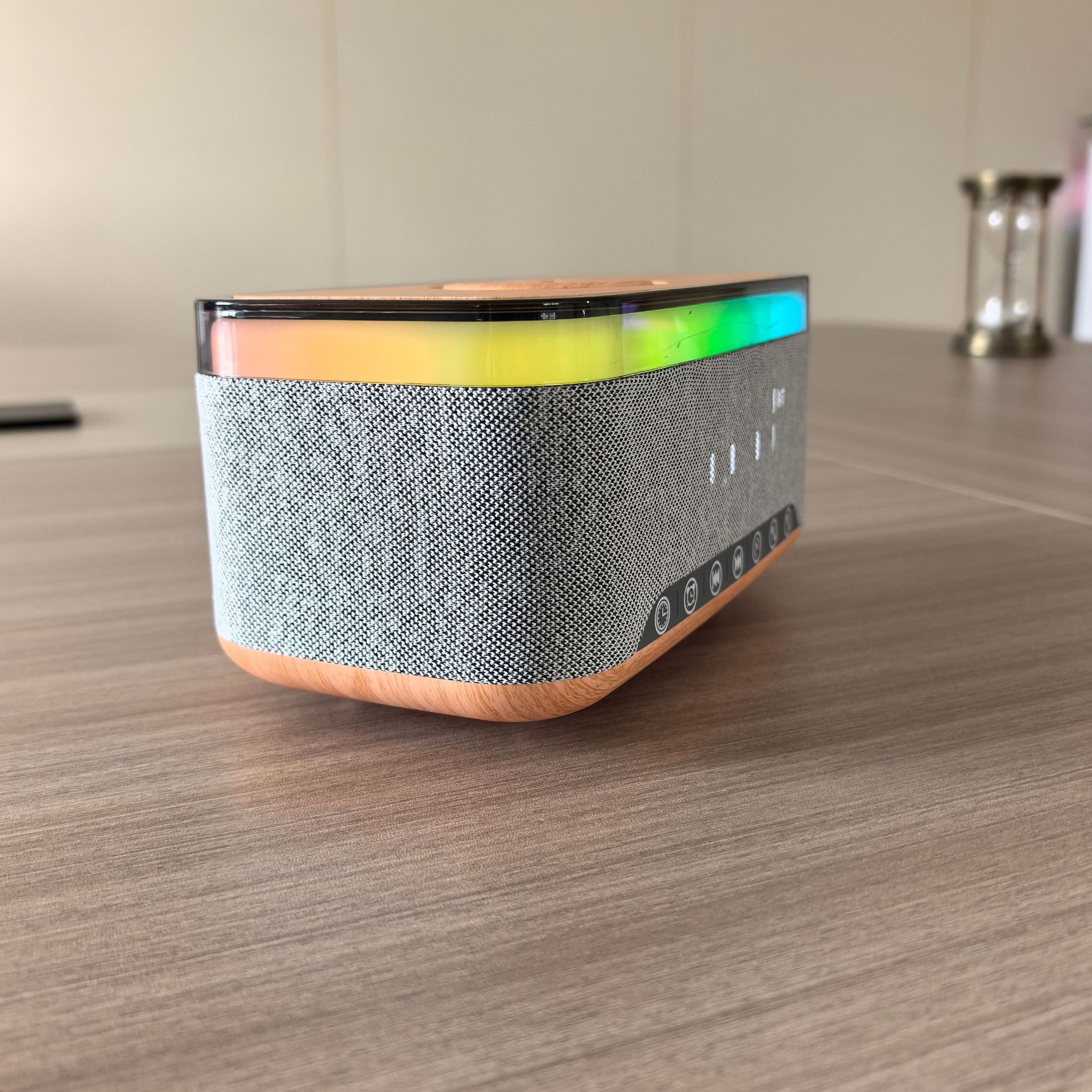 Speaker Bluetooth colorful light 15W wireless charging three-in-one colorful light subwoofer colorful alarm clock 2