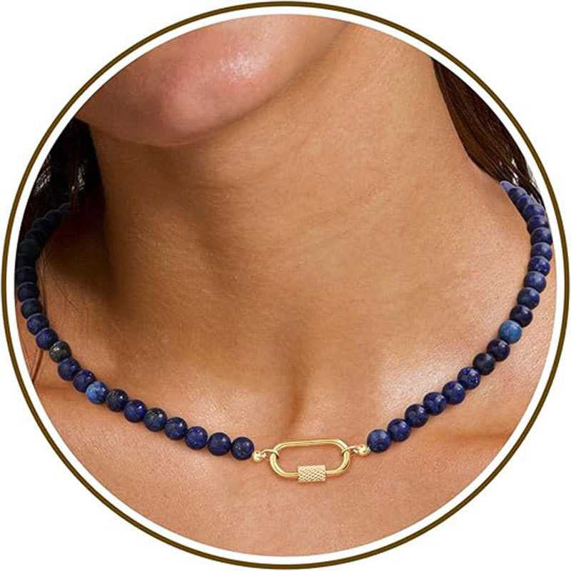 Women's Jewelry Gemstone Necklace Girl Gift Item Colorful Necklace