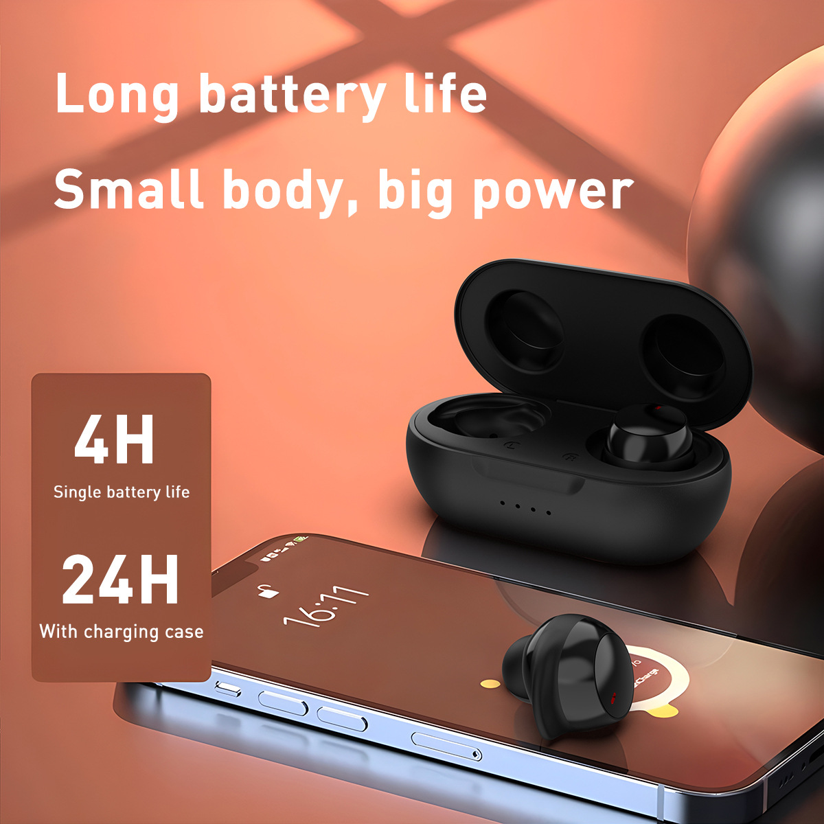 New TS10 Bluetooth Earbuds In-Ear Sports Gaming Ultra Long Battery Life Wireless Earbuds