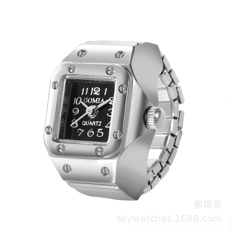 //EB Rivet Heart Octagonal Ring Watch