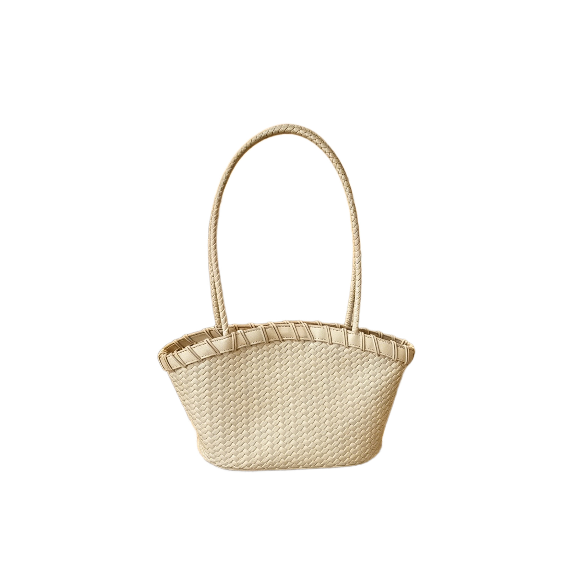 Spring/Summer New Vacation Woven Women Bag Handheld Basket Single Shoulder Shell-Shaped Tote Bag Woven Bag