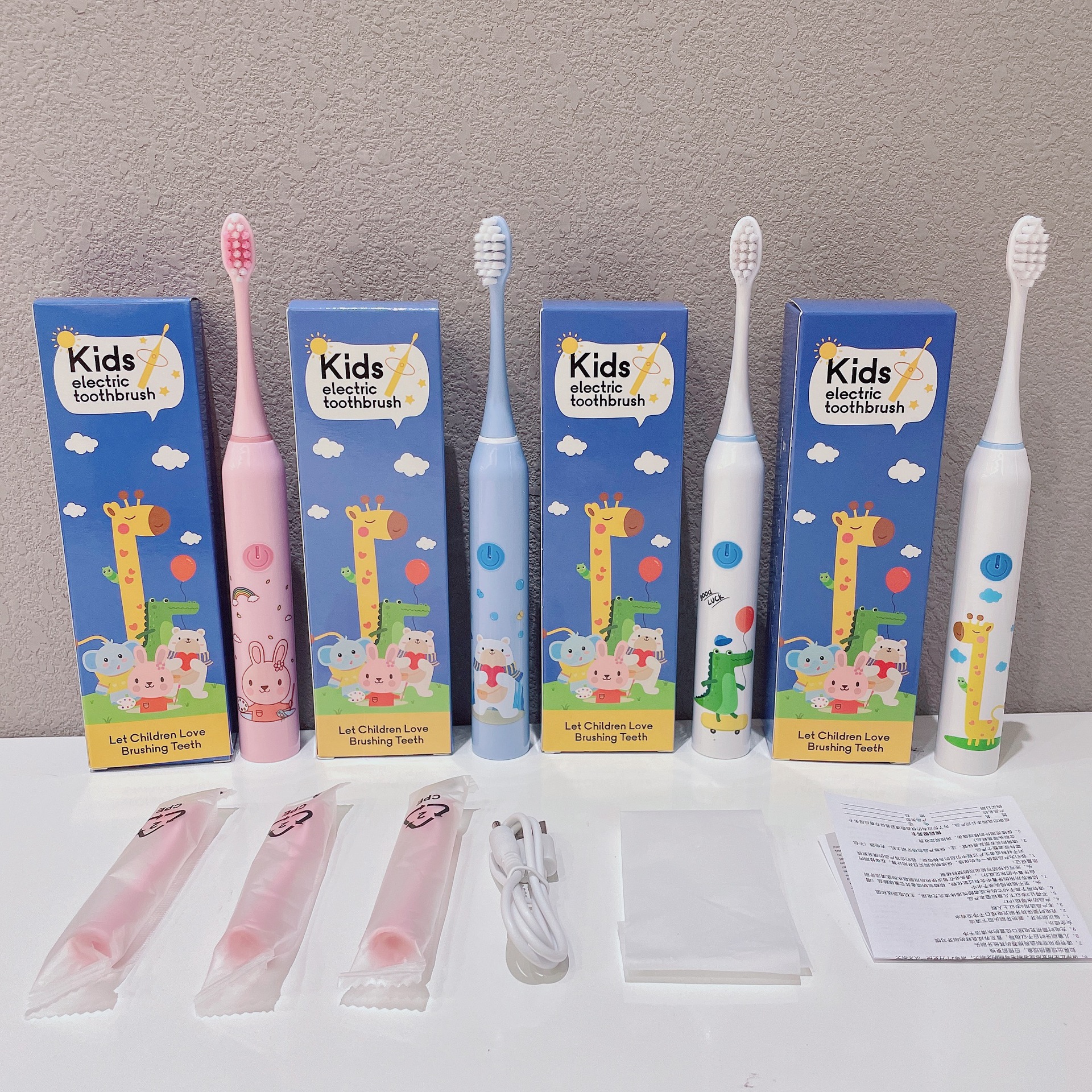 Kids Electric Toothbrush Sonic Soft Bristle Tooth Protection Electric Toothbrush Cute Cartoon Household Smart Toothbrush Factory
