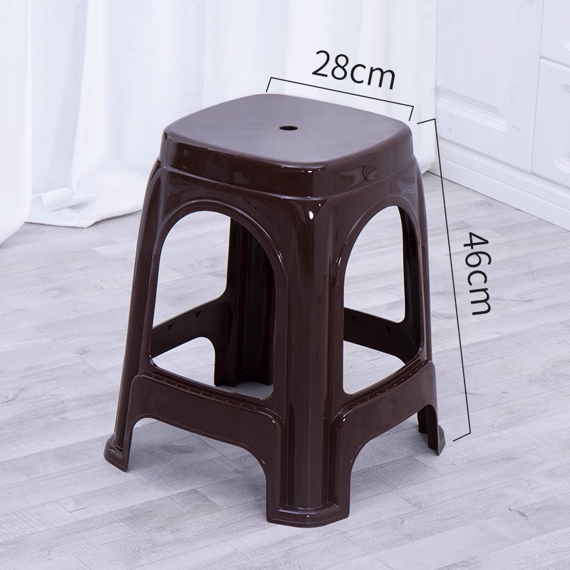 Plastic stool thickened living room chair adult extra-thick high stool dining table square bench