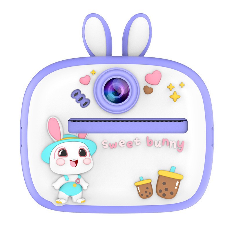 New printing camera children's digital camera instant camera cute cartoon toy mini high-definition printing camera