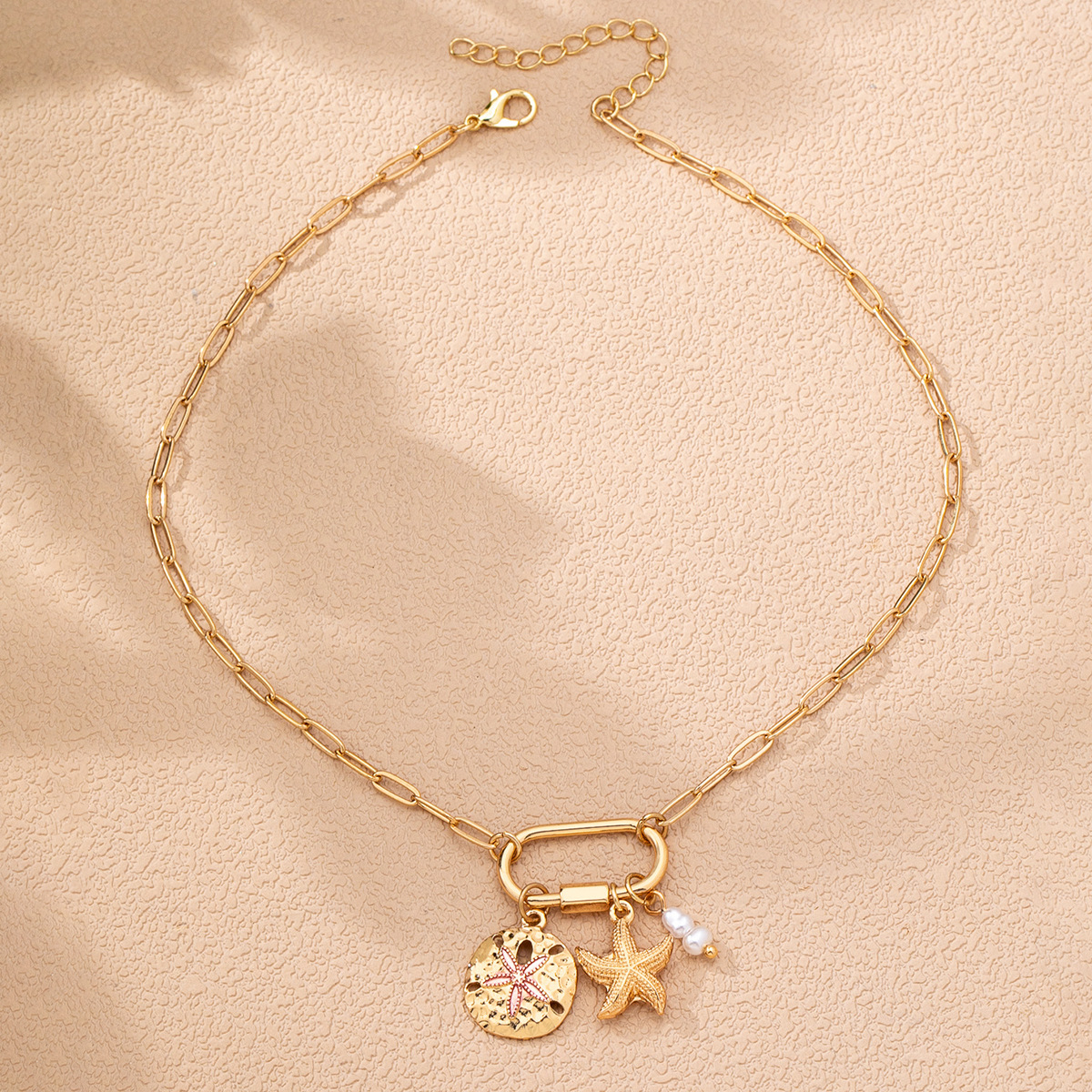 Qingdao Daiwei Accessories Bohemian Style Marine Life Pendant Decorated Necklace Stackable Necklace Women's