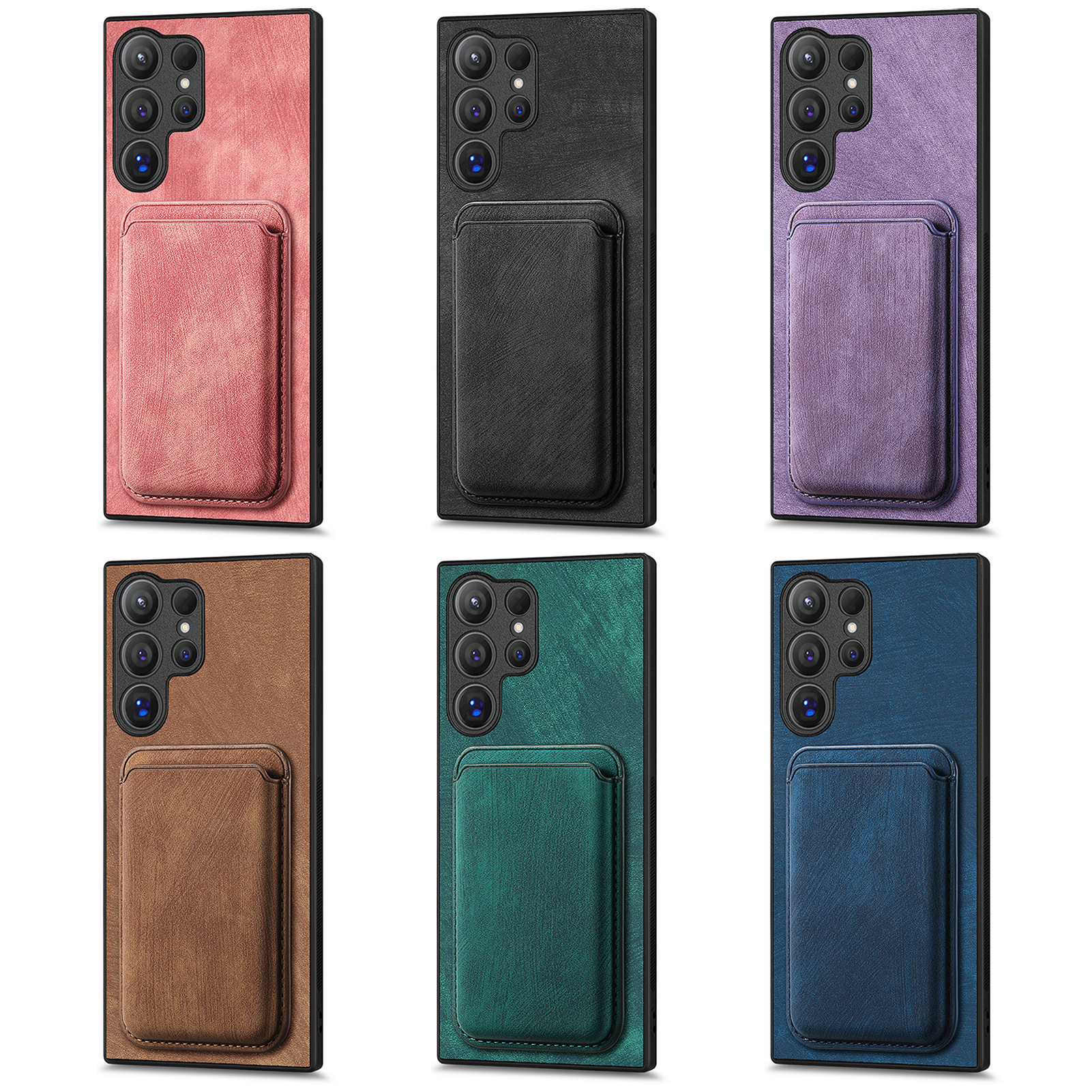 For Samsung S26 Ultra phone case anti-drop leather phone case protective case full coverage S24 leather case