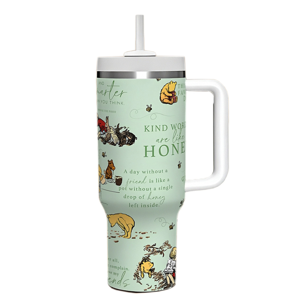New printed bear 40oz second generation handle car cup thermal Winnie large capacity ice霸 cup 3D printing
