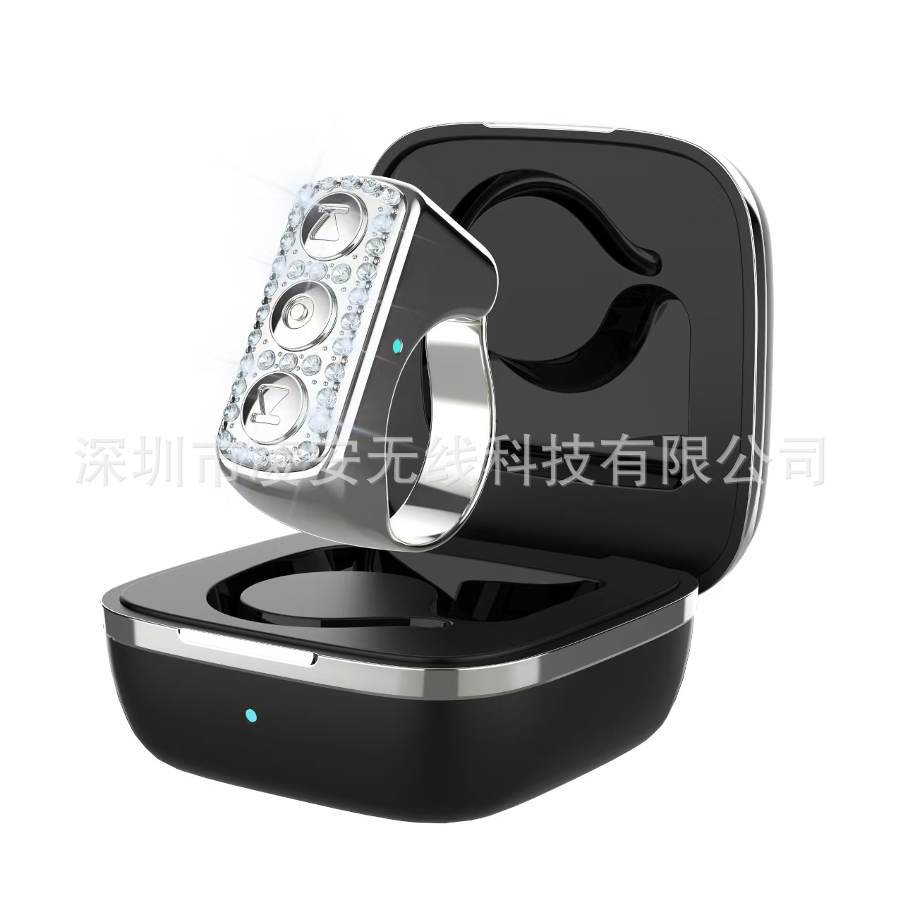 TikTok phone Bluetooth video page turner photo video remote control smart diamond inlaid ring finger ring